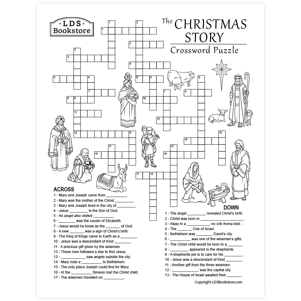 Christmas Story Crossword Puzzle - Printable with regard to Christmas Crossword Puzzle Worksheets Answers