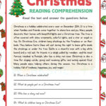 Christmas Story Reading Comprehension English Worksheet For Class Intended For The Christmas Story Worksheets