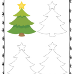 Christmas Symbols Tracing Worksheets   Preschool Mom With Christmas Tree Tracing Worksheets
