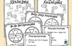 Christmas Synonyms &amp; Antonyms Games Grades 3 &amp; 4 - Partners in Christmas Synonyms and Antonyms Worksheets