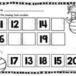 Christmas Teen Numbers Worksheet Within Christmas Missing Number Worksheets