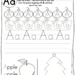 Christmas Themed Abc Pracitce Worksheets Inside Christmas Abc Worksheets Kindergarten