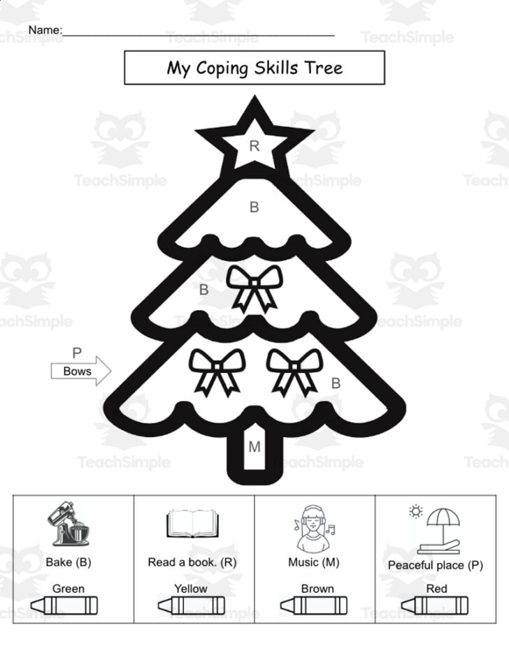 Coping Skills Christmas Counseling Worksheets Coping Skills Christmas Counseling Worksheets