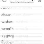 Christmas Themed Word Tracing Worksheets • Beeloo Printable Crafts With Christmas Words Tracing Worksheets