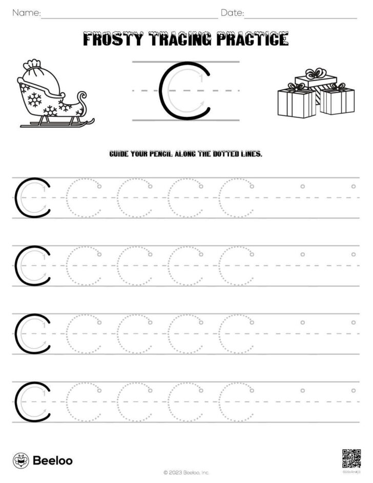 Christmas Letter Tracing Worksheets