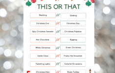 Christmas This Or That Questions For Kids (+Free Printable Pdf for Beyond the Worksheets Ugly Christmas Sweaters Answer Key
