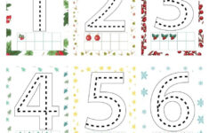 Christmas Tracing Numbers (Download) with regard to Christmas Number Tracing Worksheets