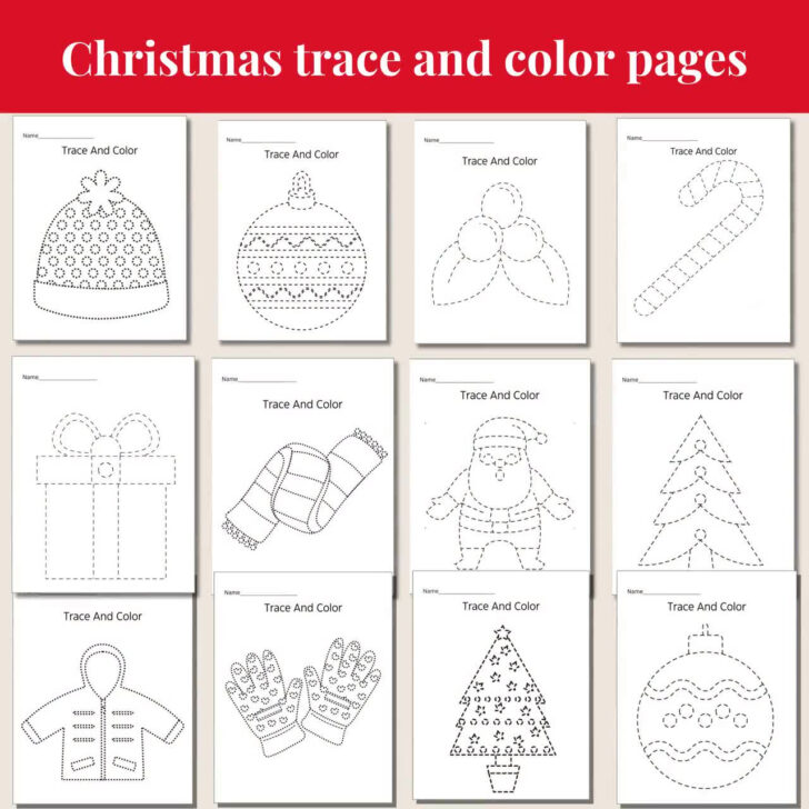 Christmas Tracing Worksheets Christmas Tracing Worksheets