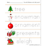 Christmas Tracing Worksheets   Raising Hooks Inside Christmas Tracing Worksheets