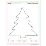 Christmas Tracing Worksheets   Raising Hooks Intended For Christmas Tree Tracing Worksheets