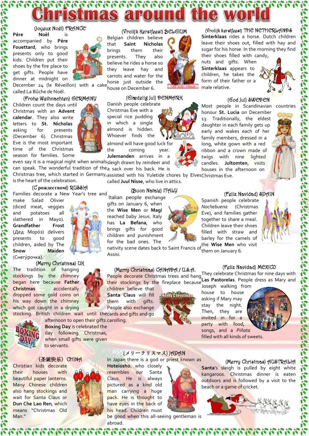 Christmas Traditions Online Activity - Worksheets Library in Christmas Traditions Around the World Worksheets