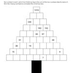 Christmas Tree Addition Puzzle Worksheets [Free Pdf] Intended For Christmas Tree Geometry Worksheets Answers