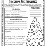 Christmas Tree Challenge Worksheet Inside Christmas Worksheets For Highschool Students