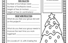 Christmas Tree Challenge Worksheet pertaining to Christmas Worksheets For High School