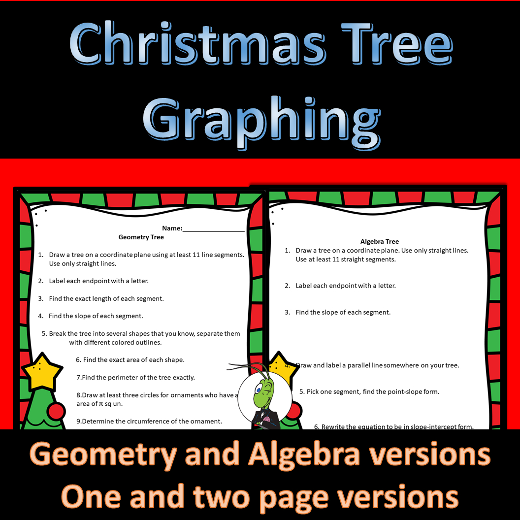 Christmas Tree Graphing Worksheet | Algebra | Geom | Madeteachers throughout Writing Linear Equations Worksheets Christmas Tree Answer Key