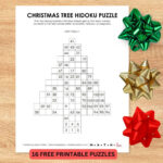 Christmas Tree Hidato Puzzles [Free Printable Pdf] In Writing Linear Equations Worksheets Christmas Tree Answer Key