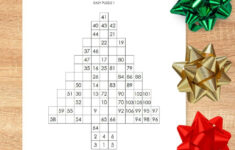 Christmas Tree Hidato Puzzles [Free Printable Pdf] in Writing Linear Equations Worksheets Christmas Tree Answer Key