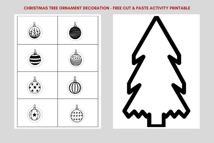 Printable Christmas Cut and Paste Worksheets Printable Christmas Cut and Paste Worksheets