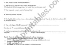Christmas Truce 1914 - Esl Worksheetvirbrunet within Christmas Truce 1914 Worksheets