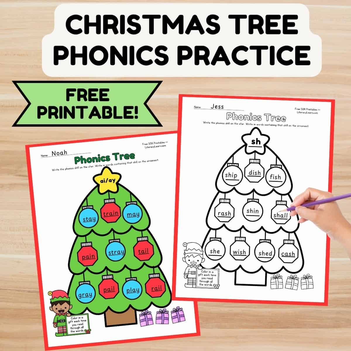 Christmas &amp;amp; Winter Archives - Literacy Learn with Free Printable Christmas Phonics Worksheets