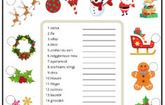 Christmas Word Scramble 2 - Ezpzlearn regarding Christmas Unscramble Worksheets For Adults