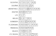 Christmas Word Scramble - Cute &amp; Free Printable | Saturdaygift throughout Christmas Word Scramble Worksheets Answers