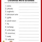 Christmas Word Scramble Free Printable With Answers With Regard To Unscramble Christmas Words Worksheets