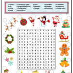 Christmas Word Search 2   Ezpzlearn For Christmas Picture Search Worksheets