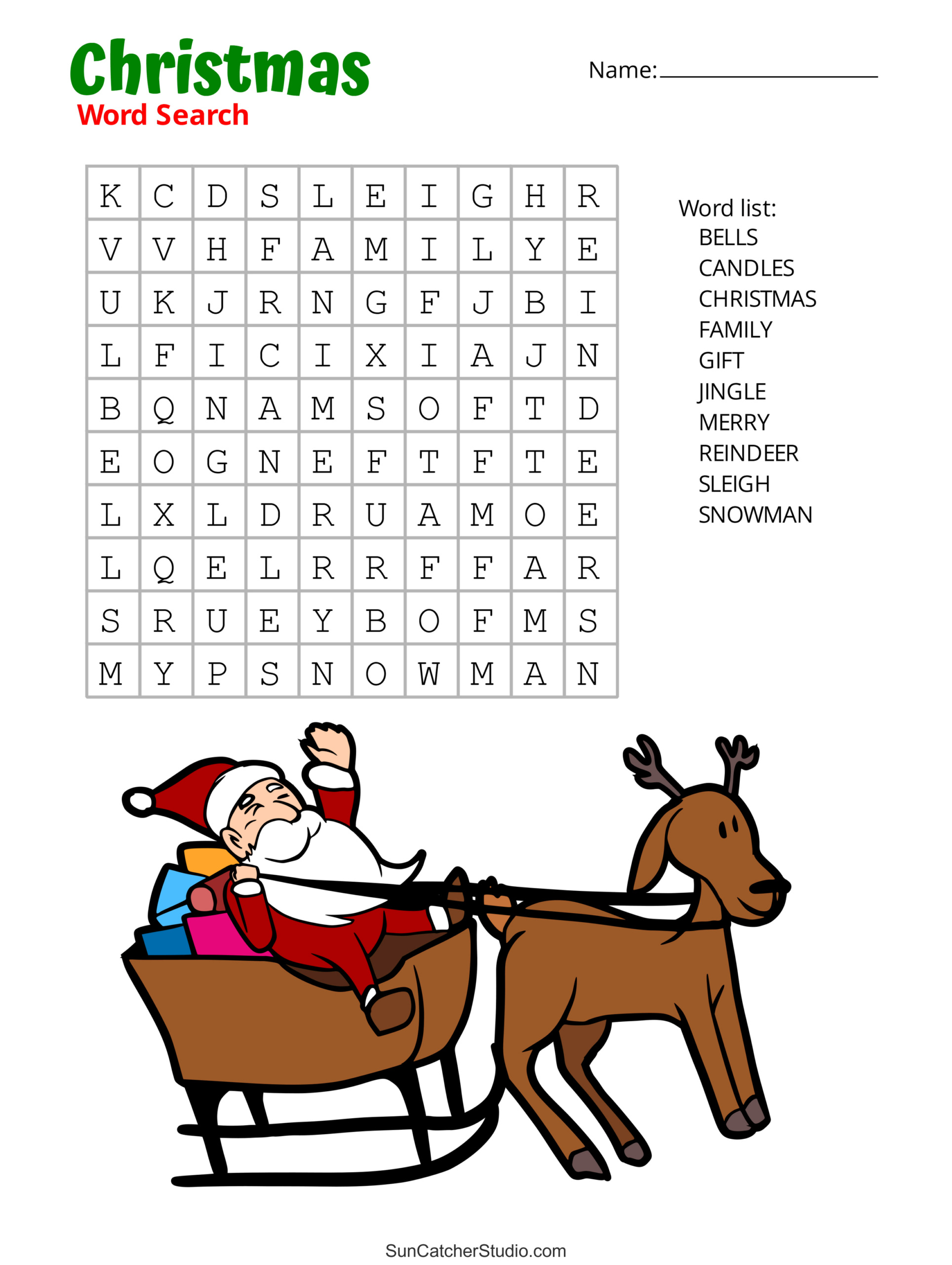 Christmas Word Search (Free Printable Pdf Puzzles) – Free throughout Christmas Picture Search Worksheets