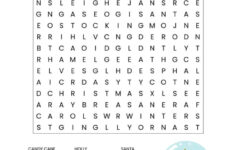 Christmas Word Search Printable (For Kids Or Adults) within Printable Christmas Vocabulary Worksheets