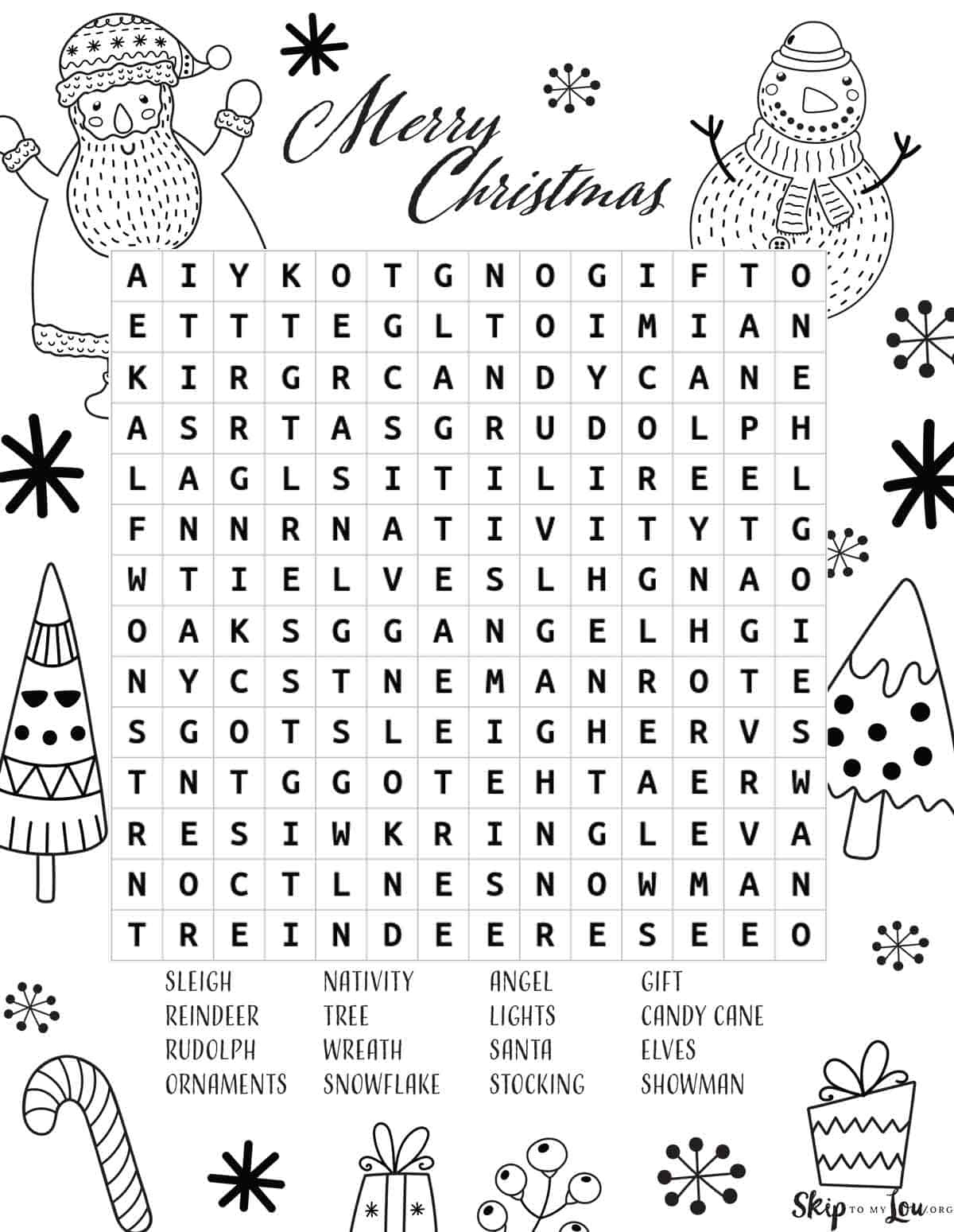Christmas Word Search | Skip To My Lou inside Christmas Worksheets Word Search