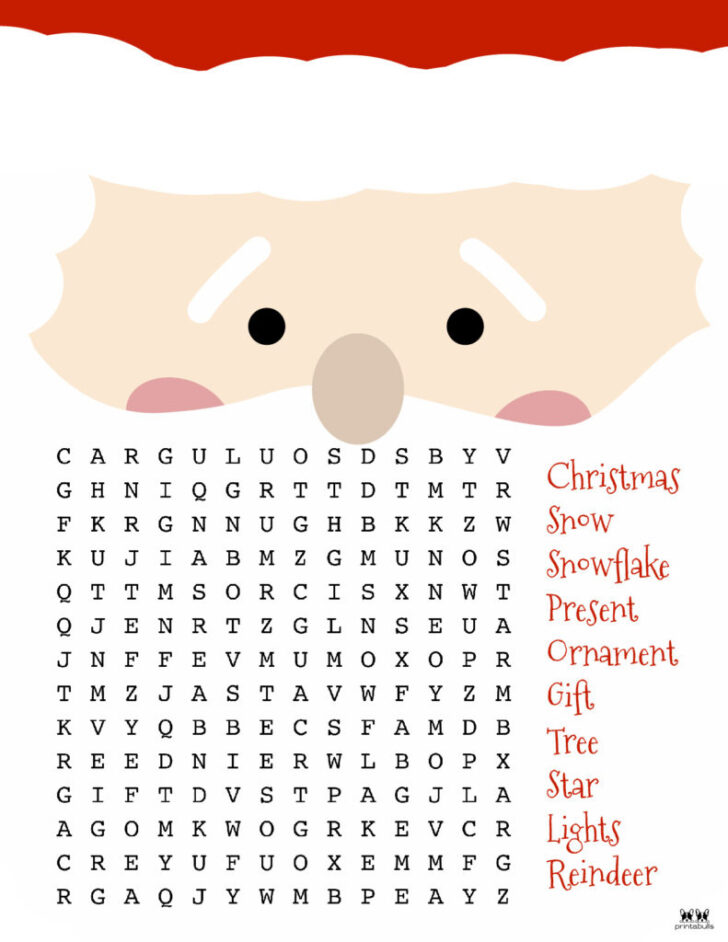 Christmas Word Search Worksheets Christmas Word Search Worksheets