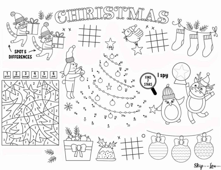 Free Christmas Worksheets For Elementary Students