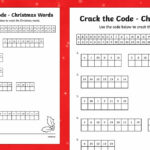 Crack The Code Christmas Words Activity With Christmas Crack The Code Worksheets