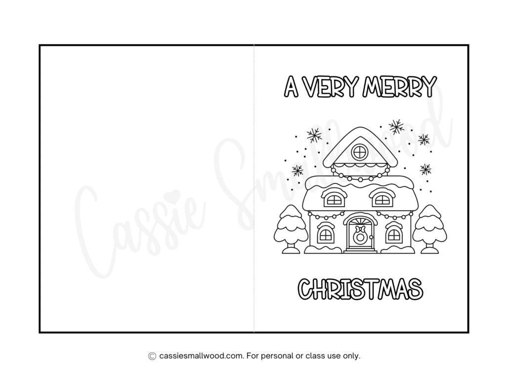 Cute Christmas Cards To Color - Cassie Smallwood with Christmas Cards Worksheets Printable