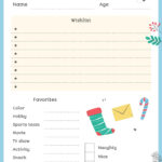 Dear Santa: My Christmas Wishlist Template For Christmas Wish List Worksheets
