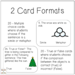 December Activities Simile And Metaphor Task Cards   Classful With Christmas Similes And Metaphors Worksheets