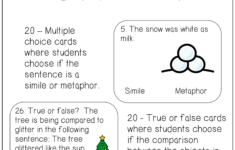 December Activities Simile And Metaphor Task Cards - Classful with Christmas Similes and Metaphors Worksheets