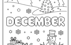 December Coloring Pages For Kids (7 Free Printable Pages) - Easy with Christmas Coloring Worksheets