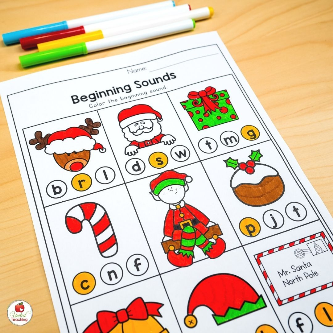 December Worksheets For Kindergarten: Fun And Easy To Use with Christmas Phonics Worksheets For Kindergarten