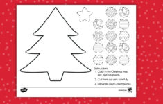 Decorate A Christmas Tree Cut And Paste Worksheet intended for Cut and Paste Christmas Tree Worksheets