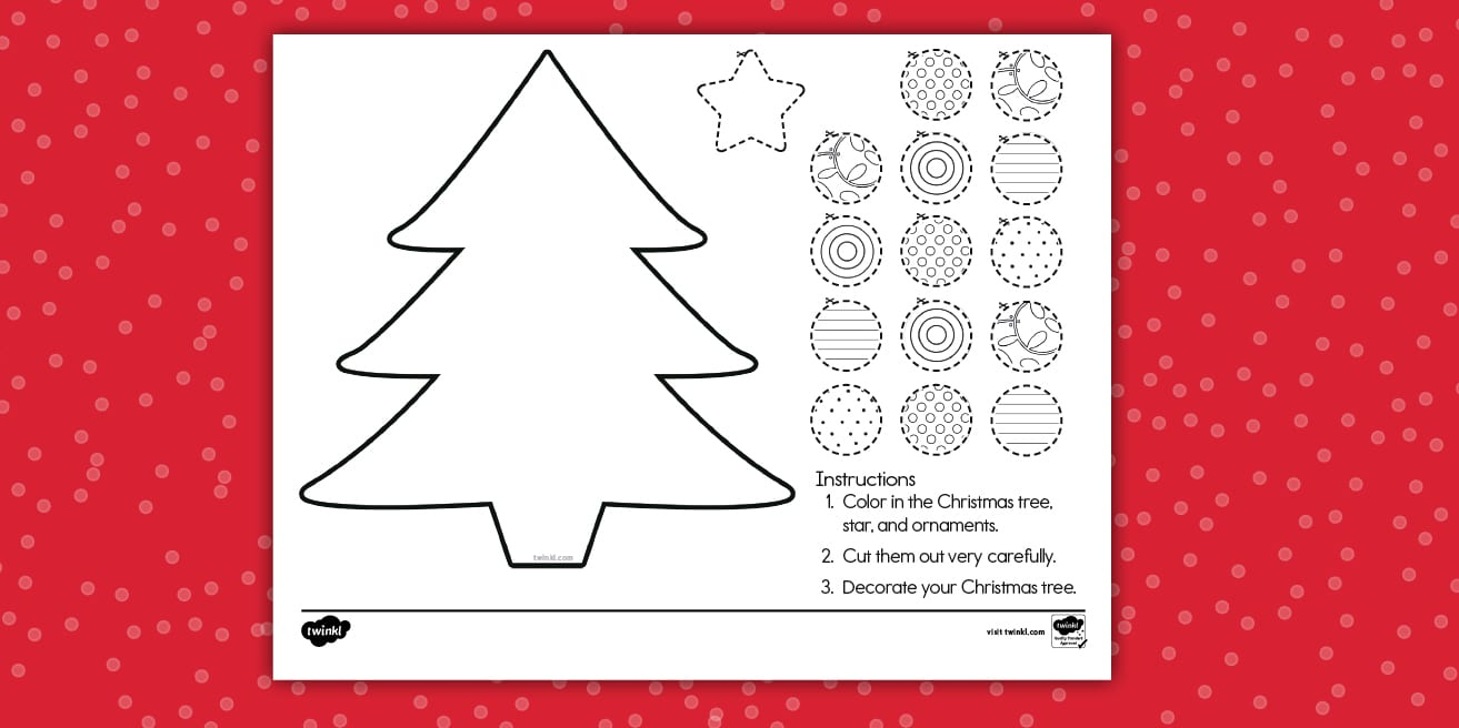 Decorate A Christmas Tree Cut And Paste Worksheet intended for Cut and Paste Christmas Tree Worksheets