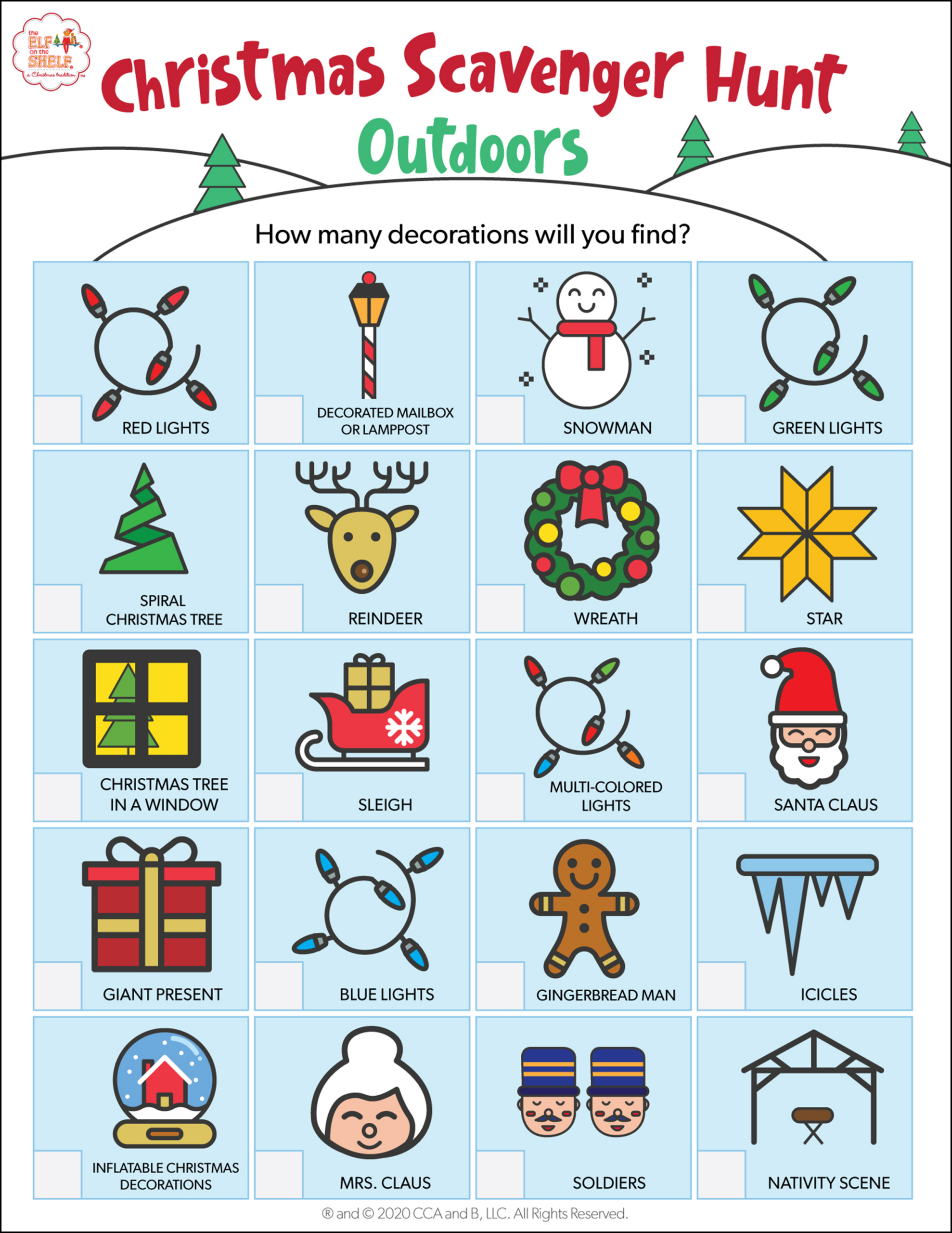 Download 3 Free Printable Christmas Scavenger Hunts | The Elf On pertaining to Christmas Scavenger Hunt Worksheets