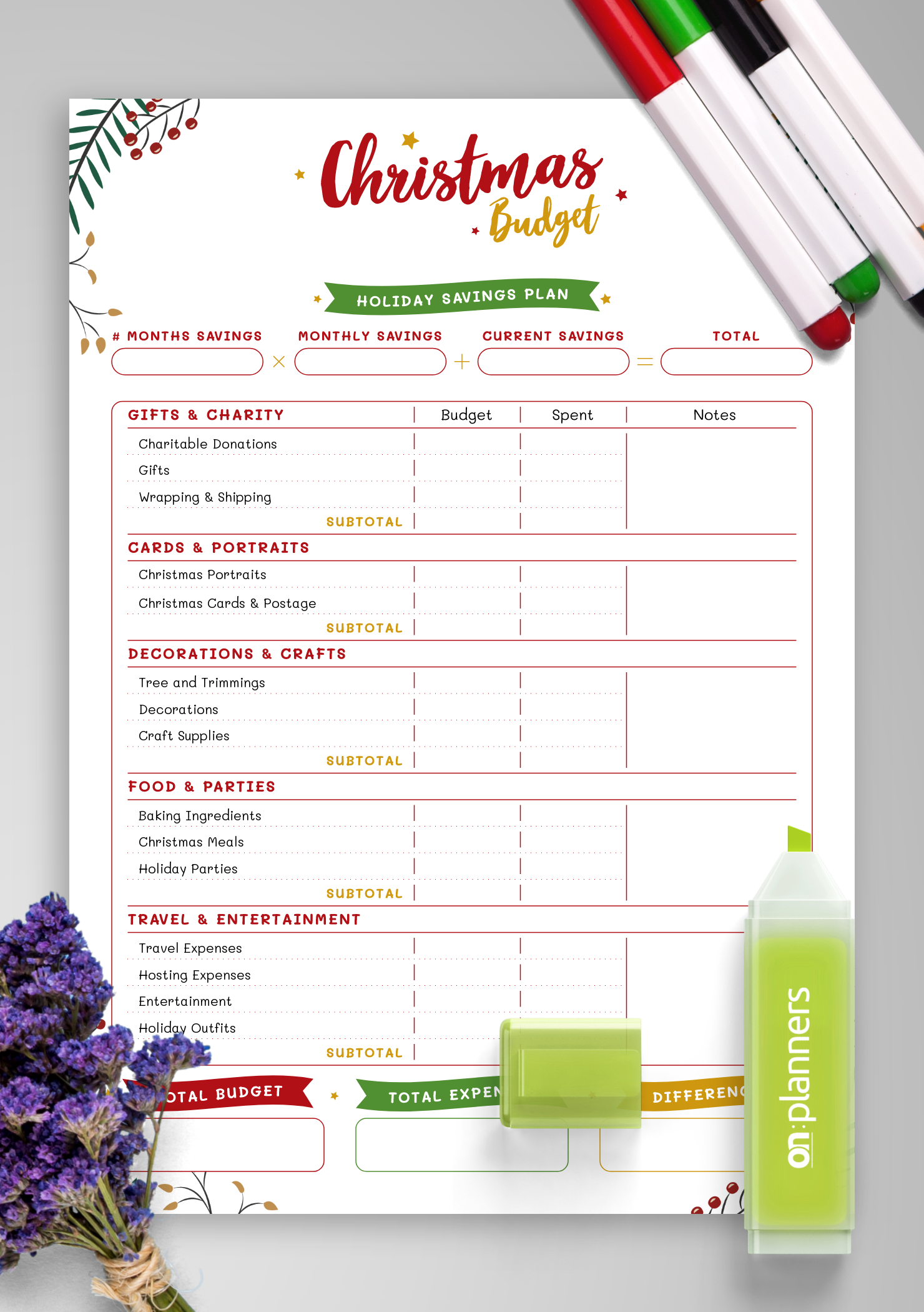 Download Printable Christmas Style - Christmas Budget Pdf in Christmas List Budget Worksheets