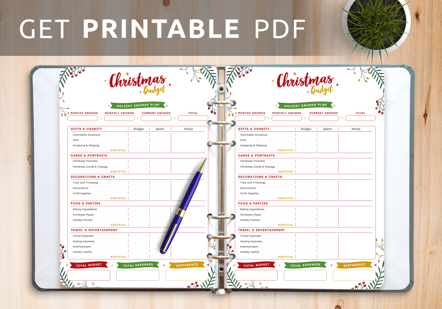 Download Printable Christmas Style - Christmas Budget Pdf with Budgeting For Christmas Worksheets