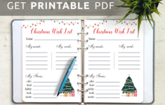Download Printable White Christmas Wish List Template Pdf for Christmas Wish List Worksheets