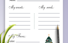 Download Printable White Christmas Wish List Template Pdf within Christmas Wish List Worksheets