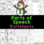 ⛄ Free Printable Winter Snowman Parts Of Speech Grammar Worksheets In Christmas Parts Of Speech Worksheets
