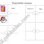 English Worksheets: Christmas Analogies   Worksheets Library In Christmas Analogies Worksheets Answers