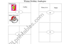 English Worksheets: Christmas Analogies - Worksheets Library in Christmas Analogies Worksheets Answers